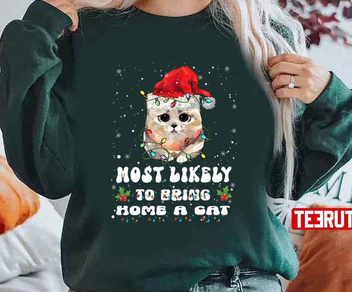 Cat Lovers Retro Vintage Most Likely To Bring Home A Cat Funny Cat Kittens LoverS Unisex T-Shirt