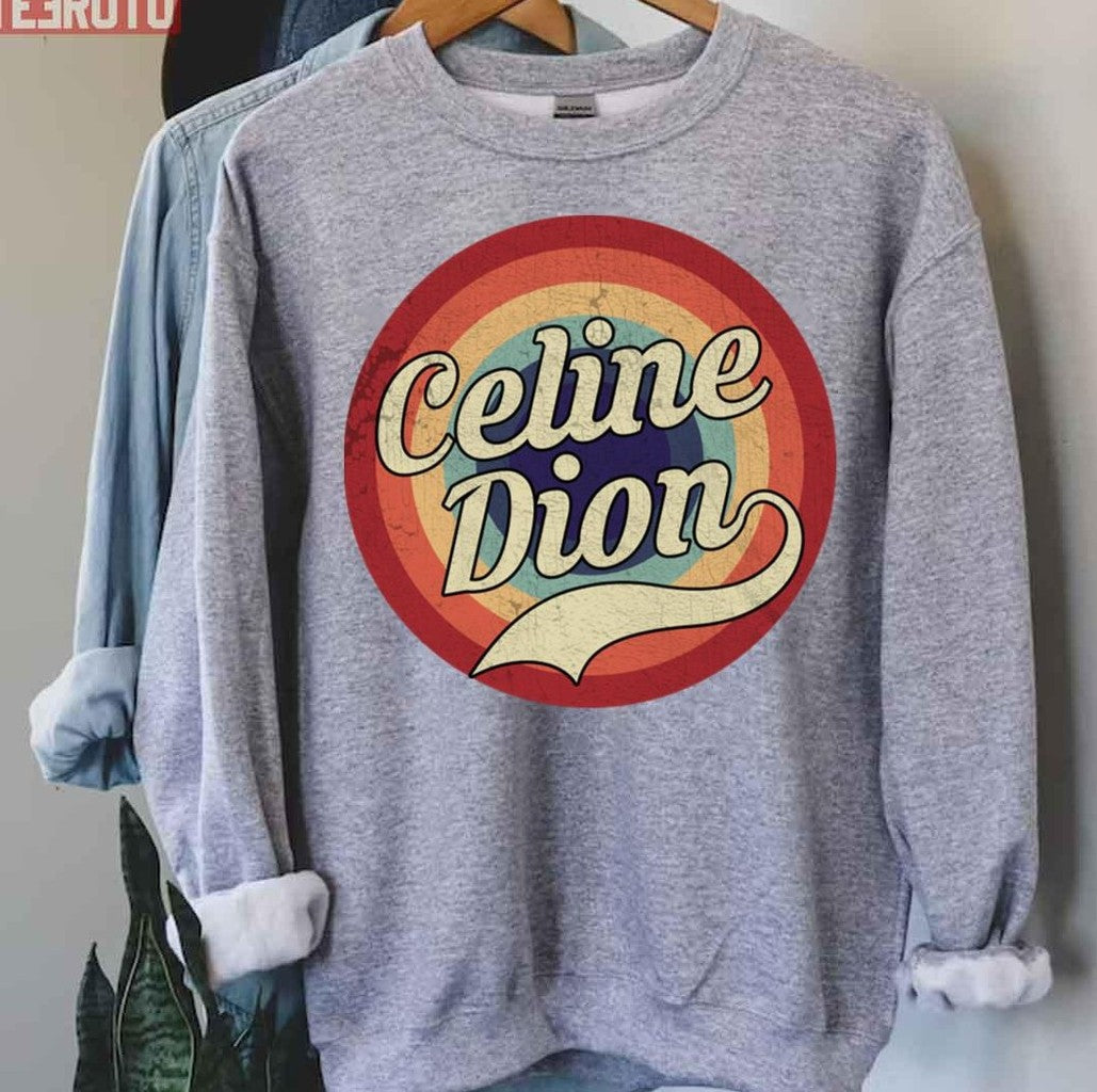 Celine Dion Retro Circle Vintage Unisex Hoodie