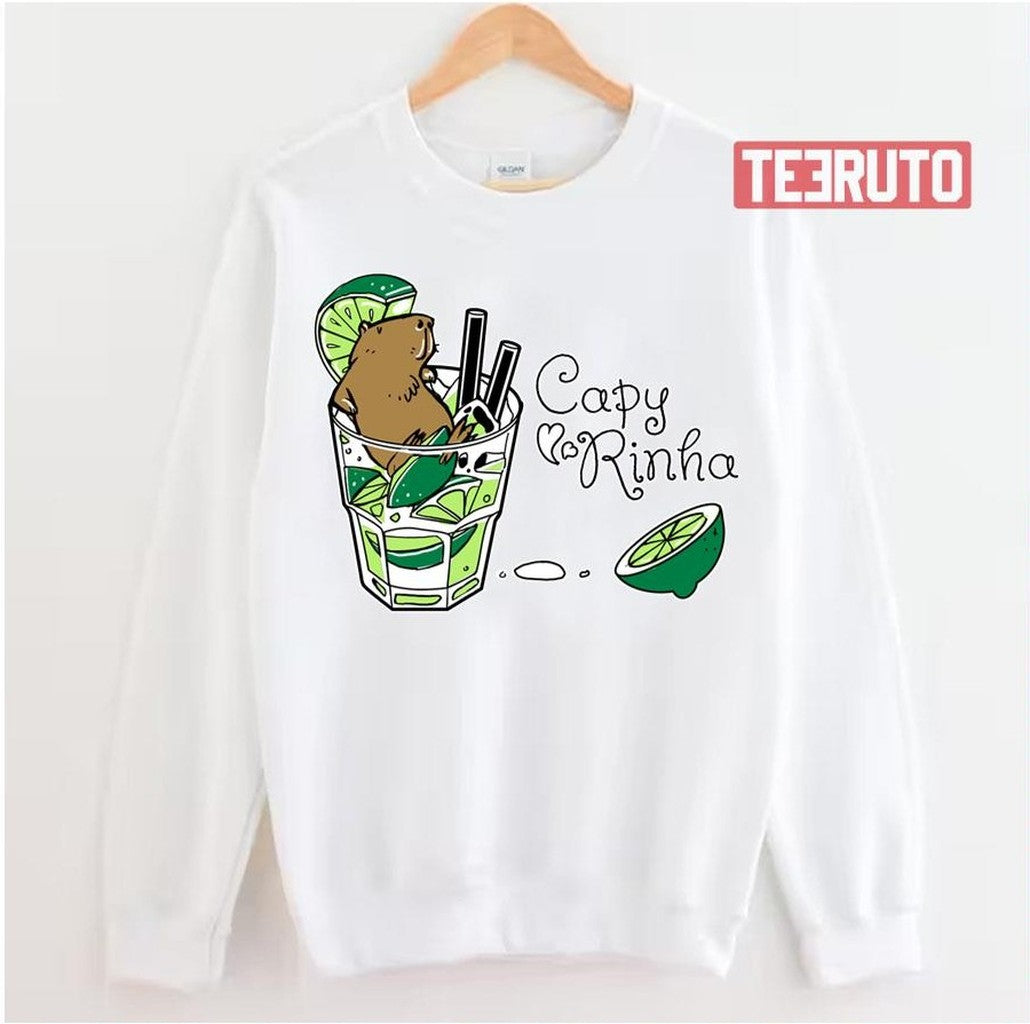 Cabybara Plus Caipirinha Equal Capyrinha Design Unisex Sweatshirt