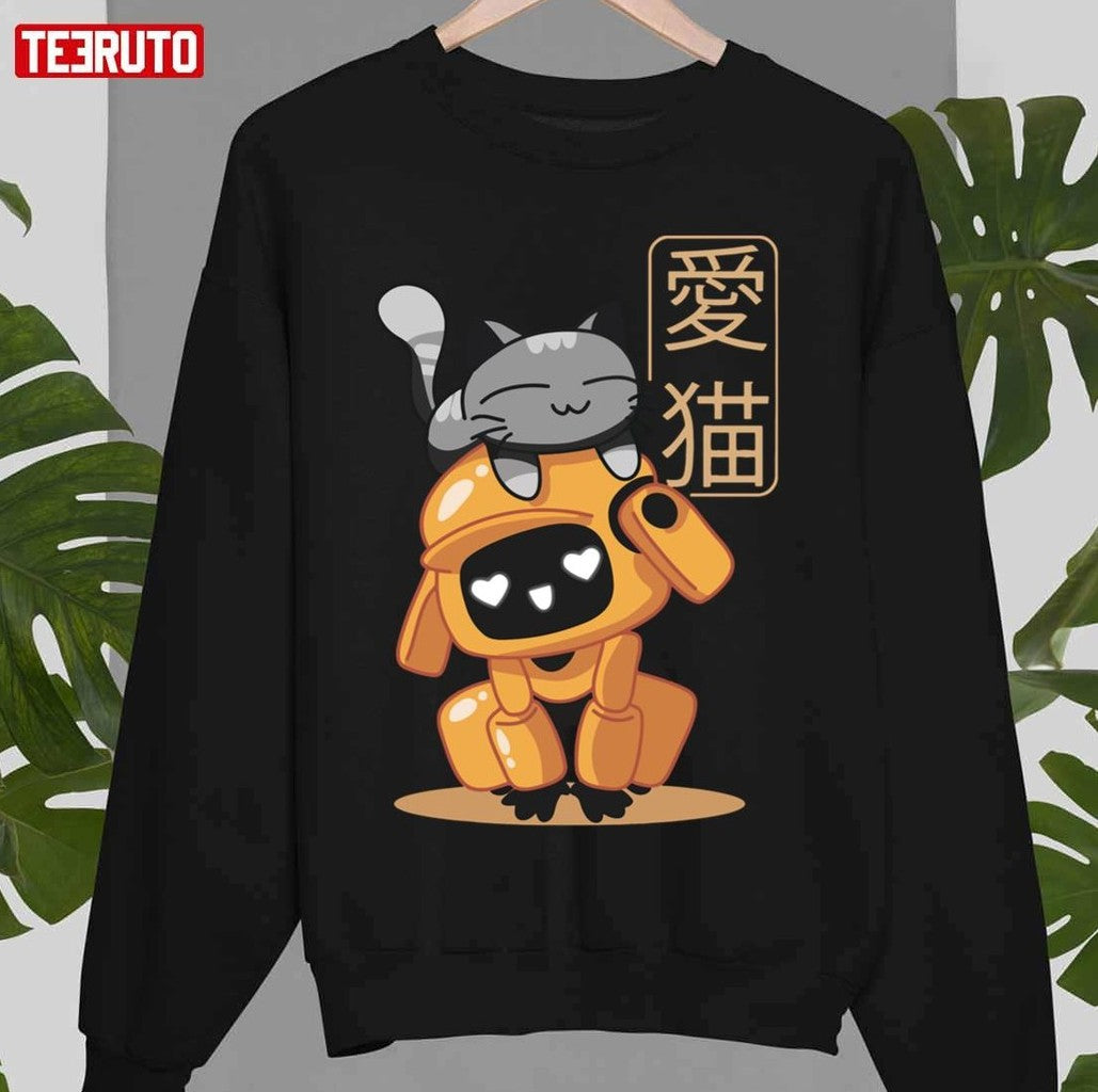 Cartoon Love Death Robots Cat Cute Unisex Sweatshirt