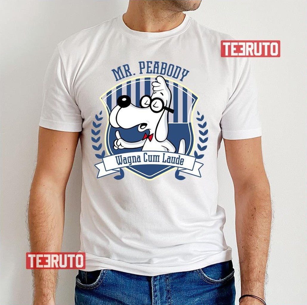 Boys' Rocky &amp; Bullwinkle Mr Peabody Crest Unisex T-Shirt