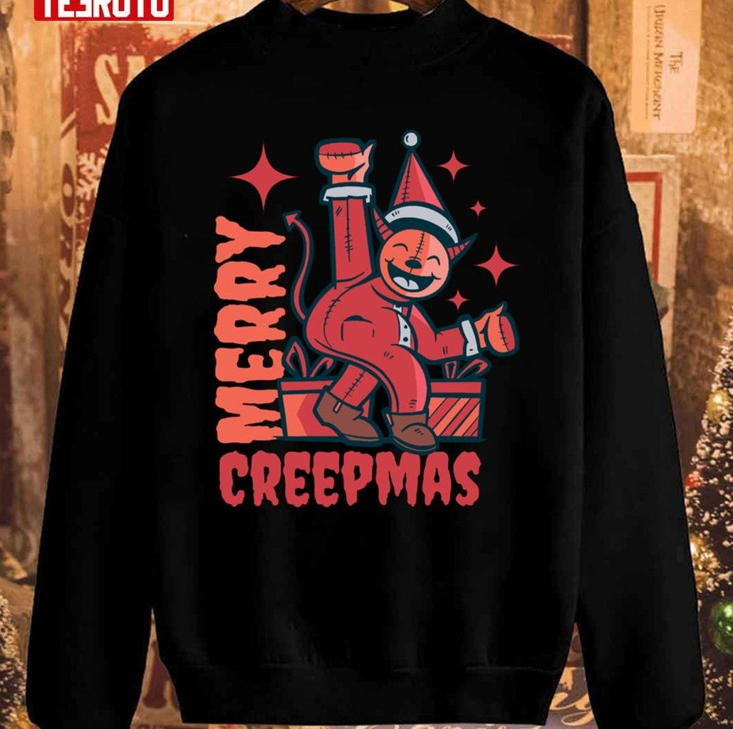 Chimney Devil Santa Merry Creepmas Unisex Sweatshirt