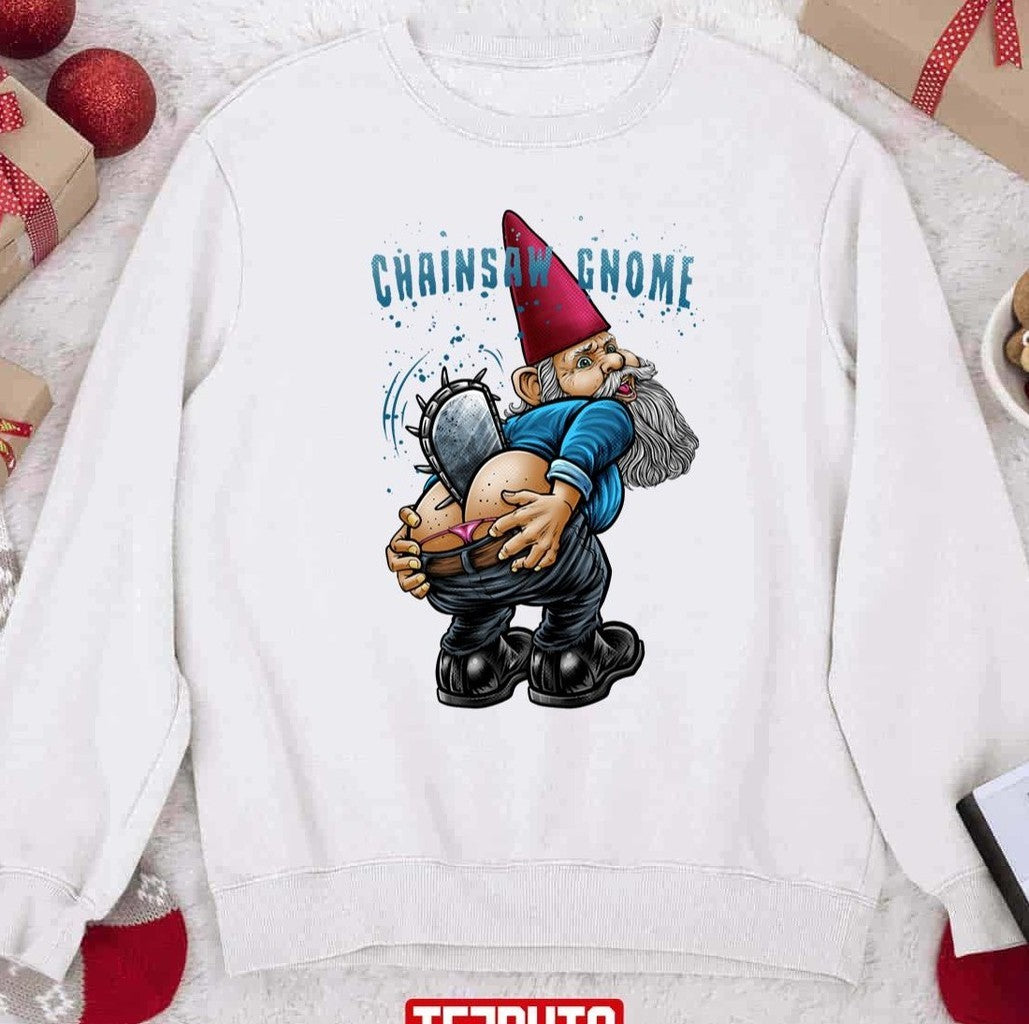 Chainsaw Gnome Christmas Unisex Sweatshirt